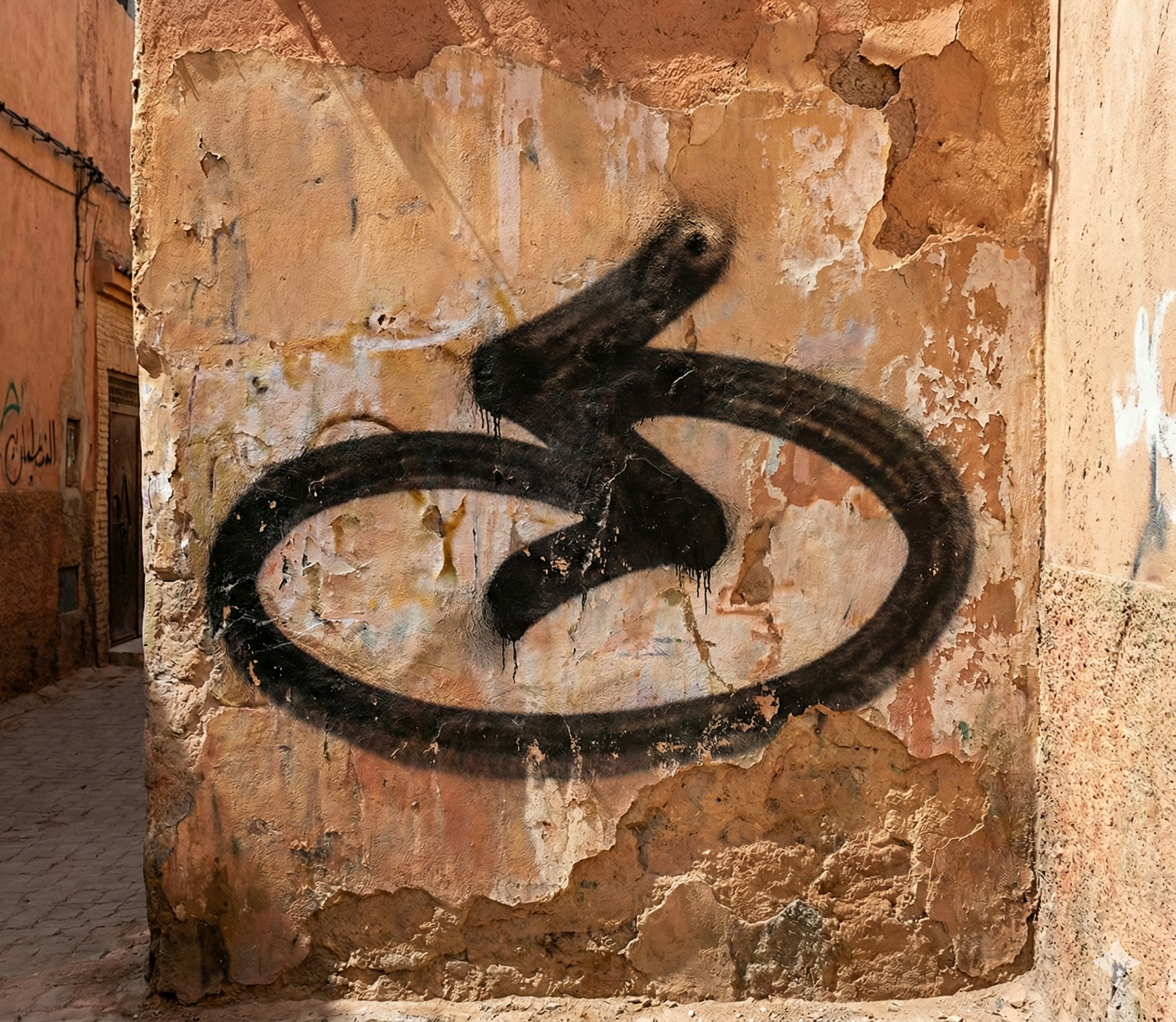 Introduction — stencil logo on brick wall with editorial panel